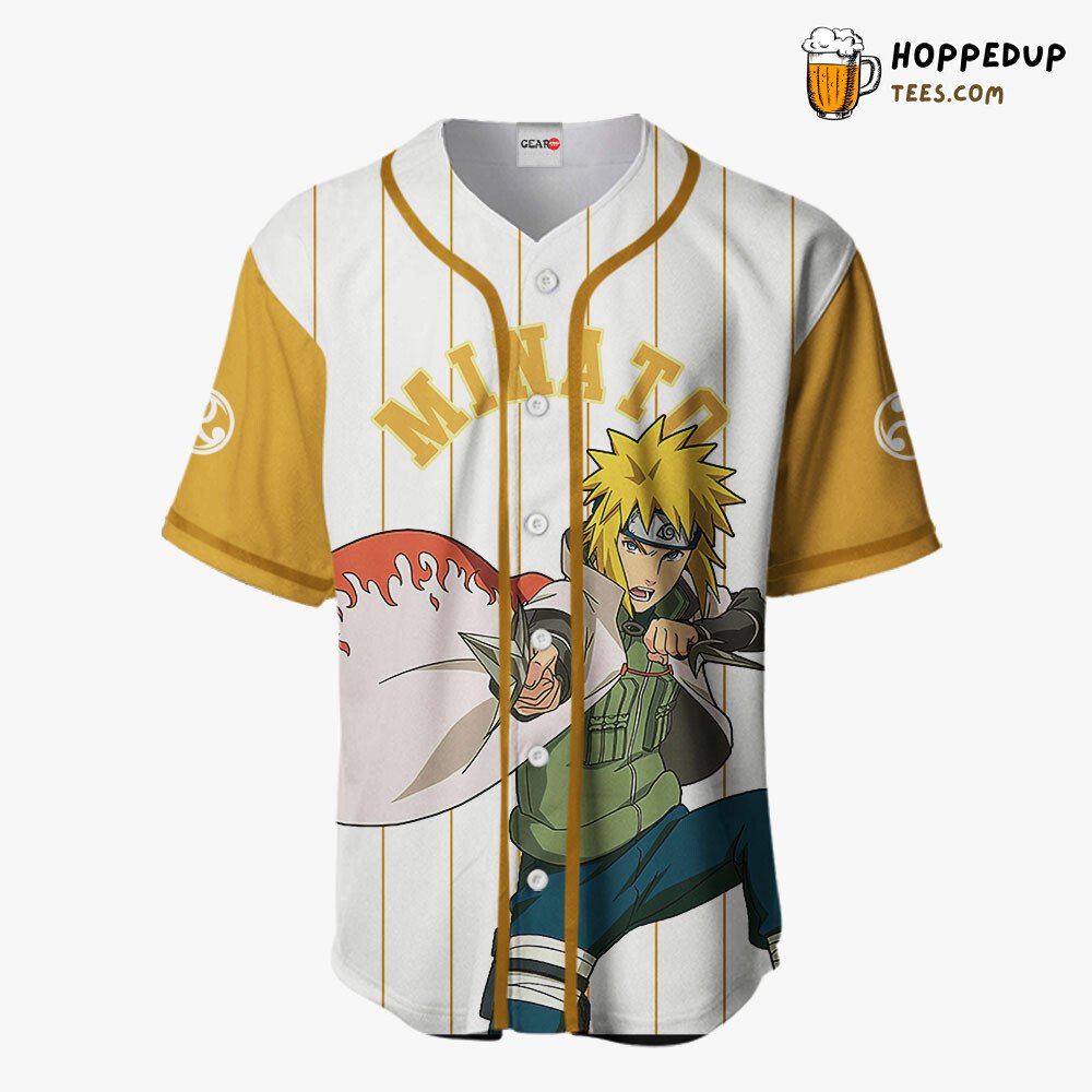 Minato Namikaze Distinctive Design Anime Baseball Jersey Unique Collection