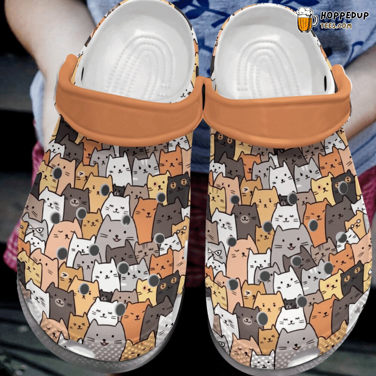 Mini Cats Cat Lover Themed Rubber Clog Shoes Comfortable Footwear