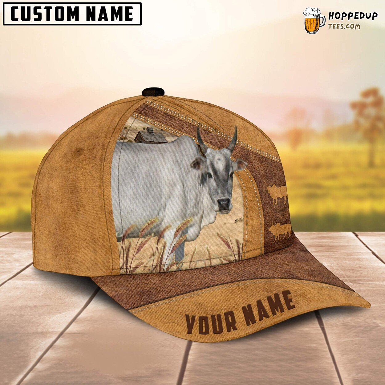 Mini Zebu Custom Name Farm Baseball Cap Dedicated Farmer Lover