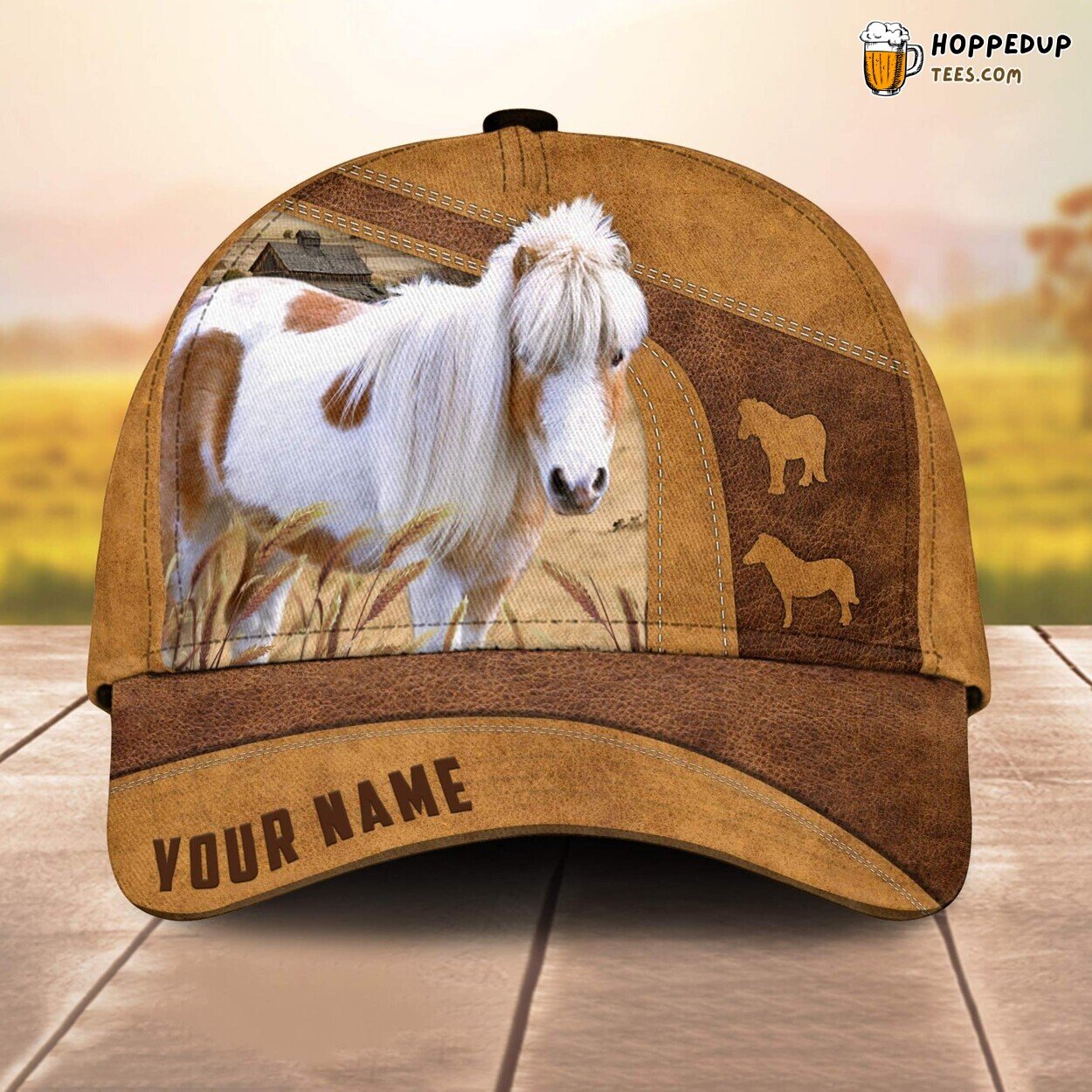 Miniature Pony 3D Custom Cap All Over Print Baseball Farm Animal Lover Leather