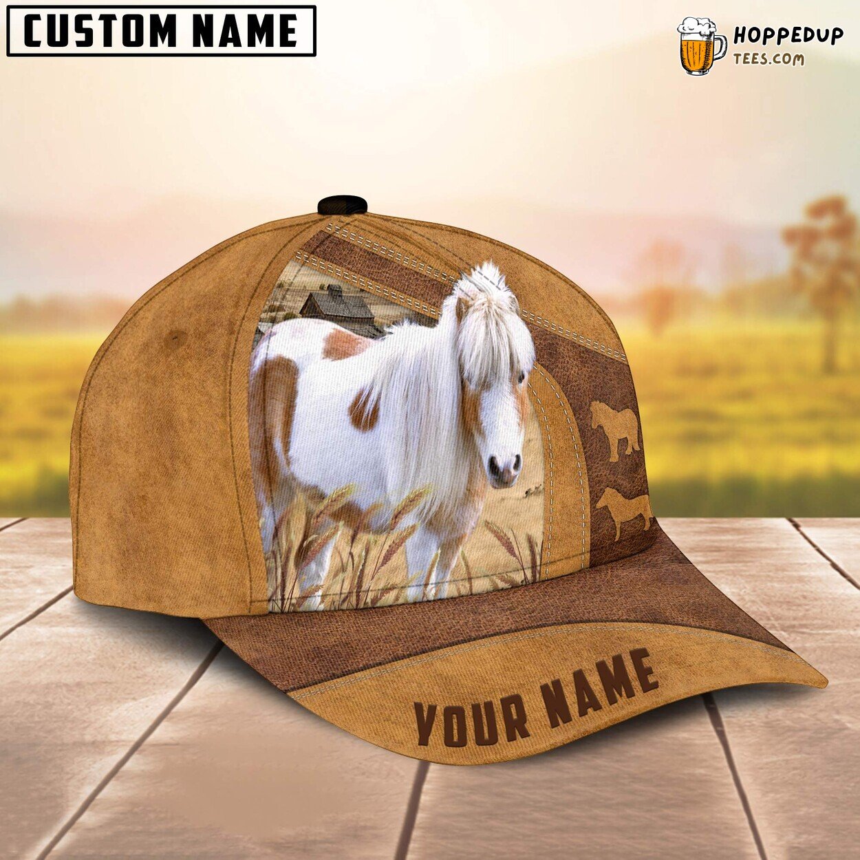 Miniature Pony Personalized Farm Baseball Cap Devoted Farmer Lover