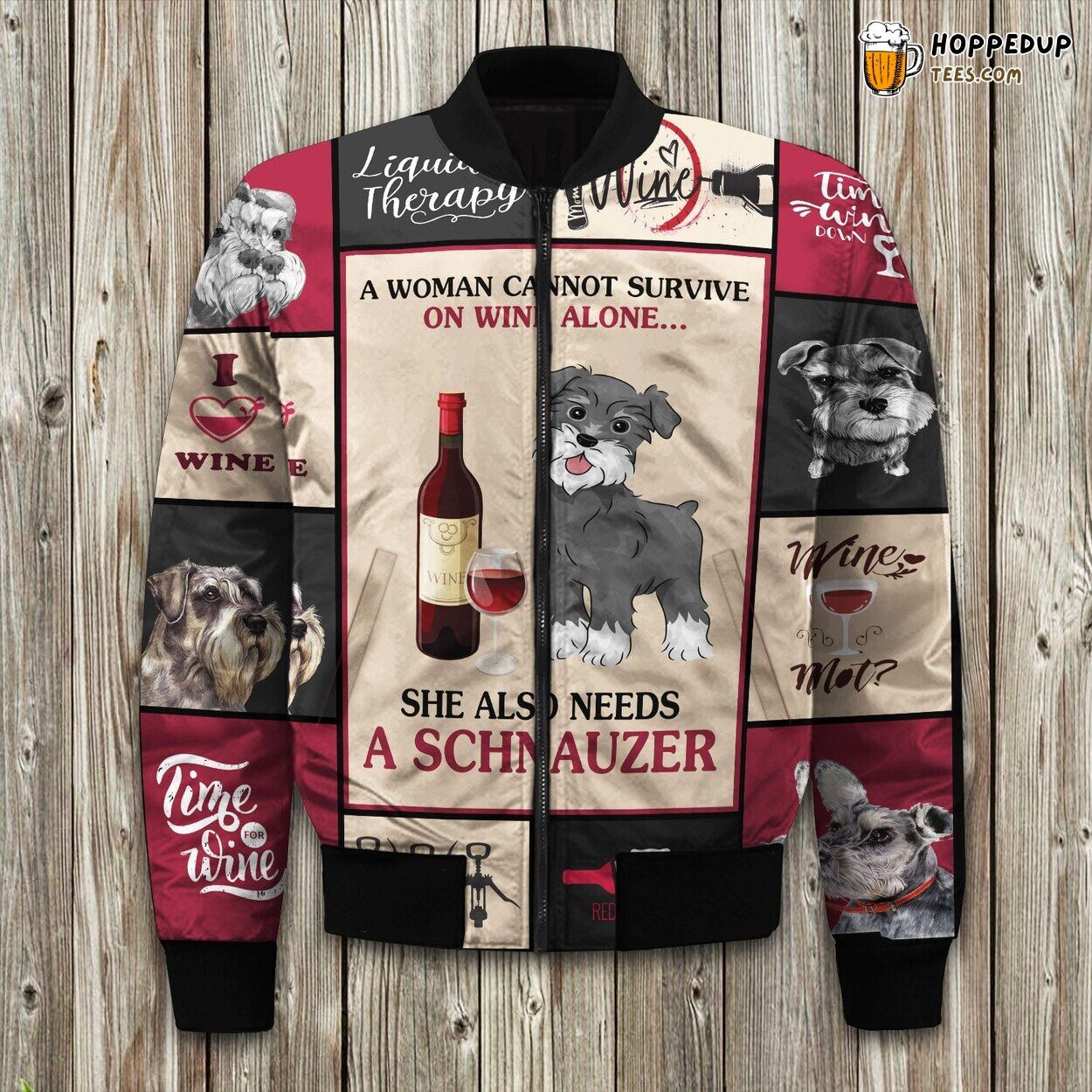 Miniature Schnauzer Dog Bomber Jacket