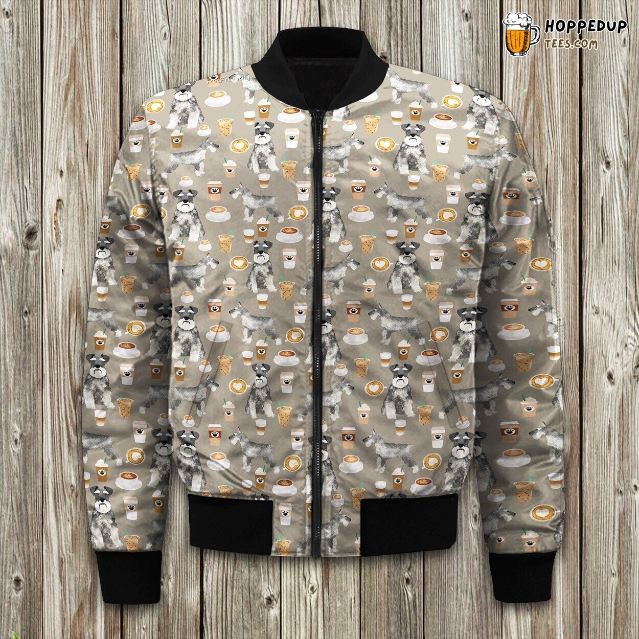 Miniature Schnauzer Gray Awesome Bomber Jacket
