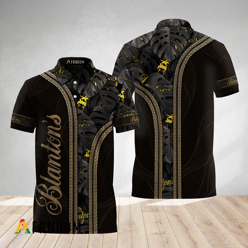 Minimalist Monstera Aloha Blanton’S Bourbon Polo Shirt HU