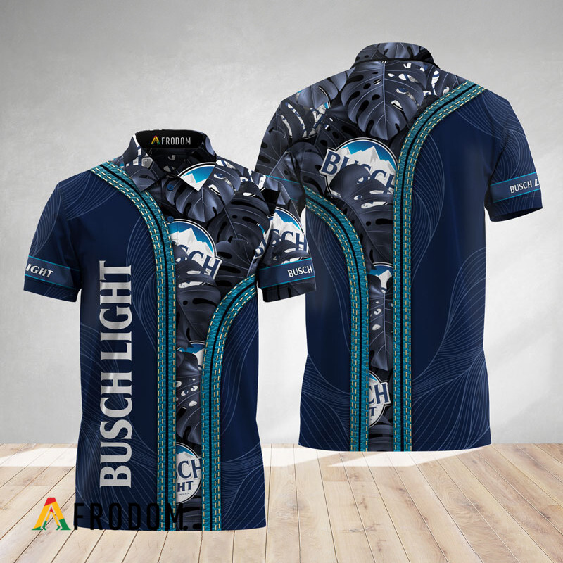 Minimalist Monstera Aloha Busch Light Polo Shirt HU