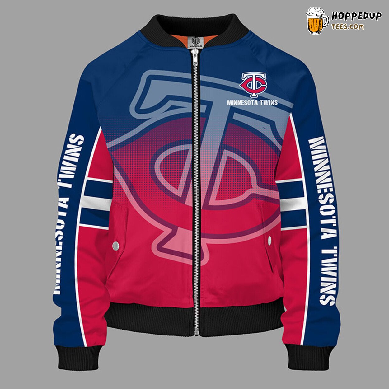 Minnesota Twins MLB Blue Red Unisex Premium Bomber Jacket Design
