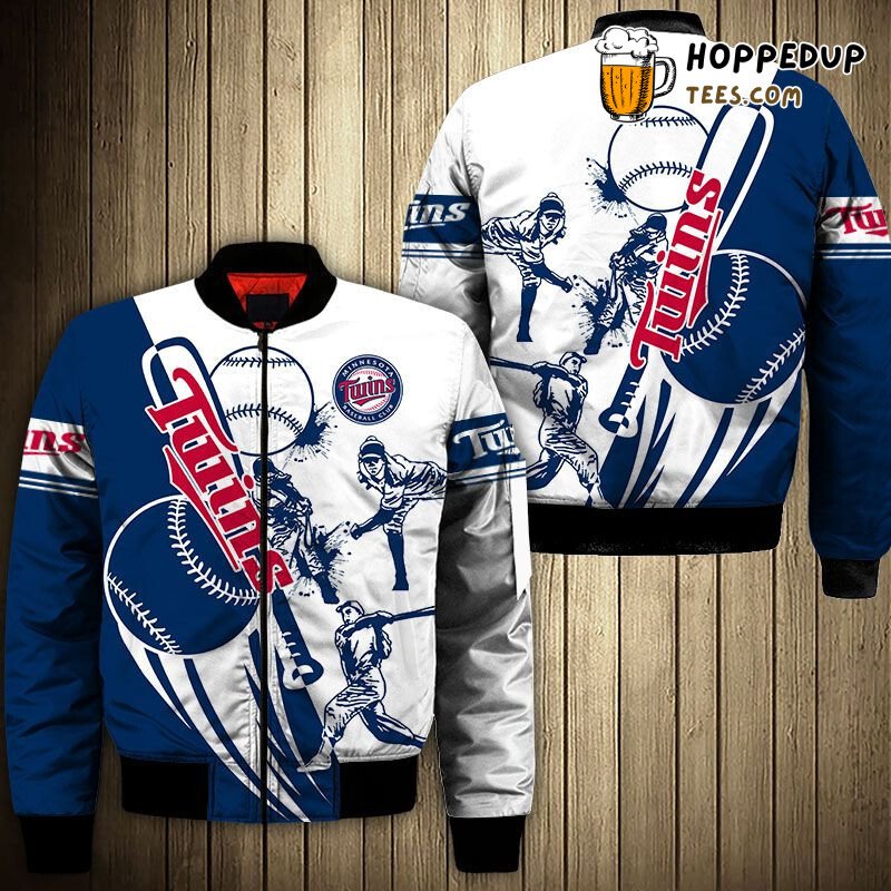Minnesota Twins MLB Crisp White Blue Bomber Jacket Edition