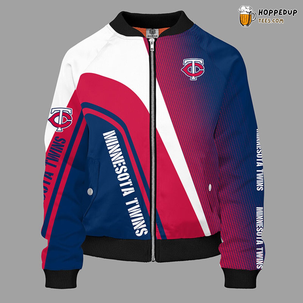 Minnesota Twins MLB Dual Blue Red Premium Bomber Jacket Design