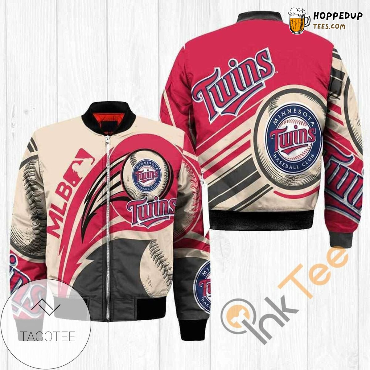 Minnesota Twins MLB Vintage Style Bomber Jacket Collectible Wear