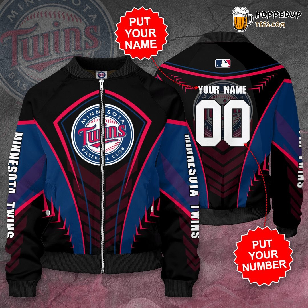 Minnesota Twins Tailored MLB Custom Name Number Bomber Jacket