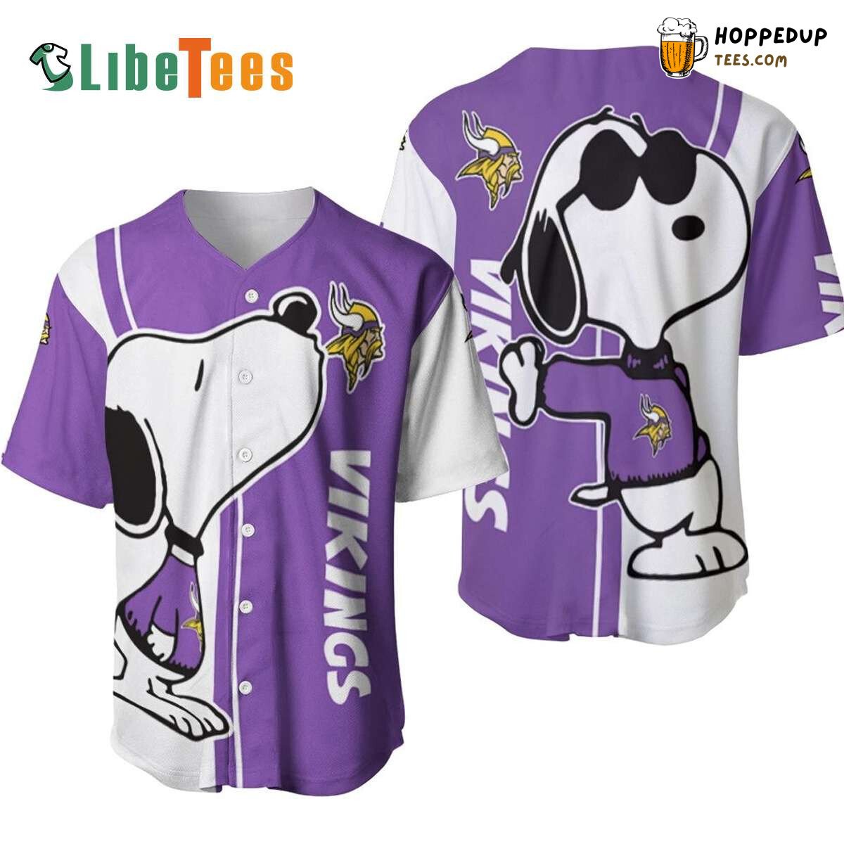 Minnesota Vikings Baseball Jersey Snoopy Perfect Gifts For Your Loved Ones Jersey Shirt