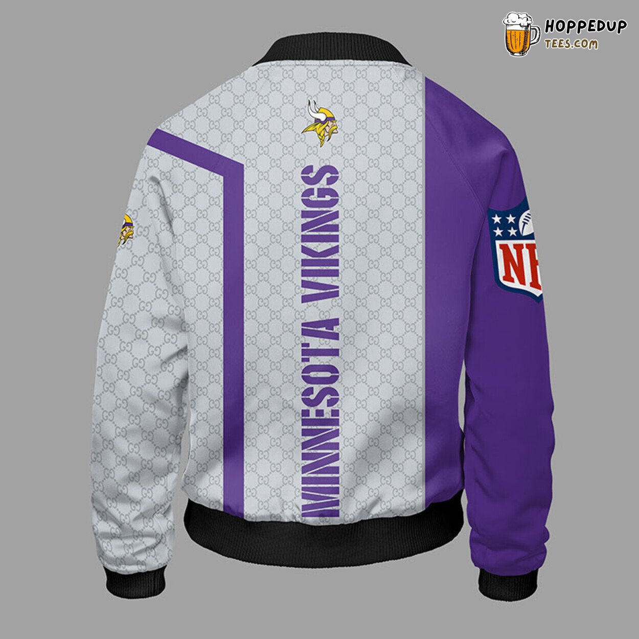 Minnesota Vikings NFL Bomber Jacket Unisex Violet Distinct Style