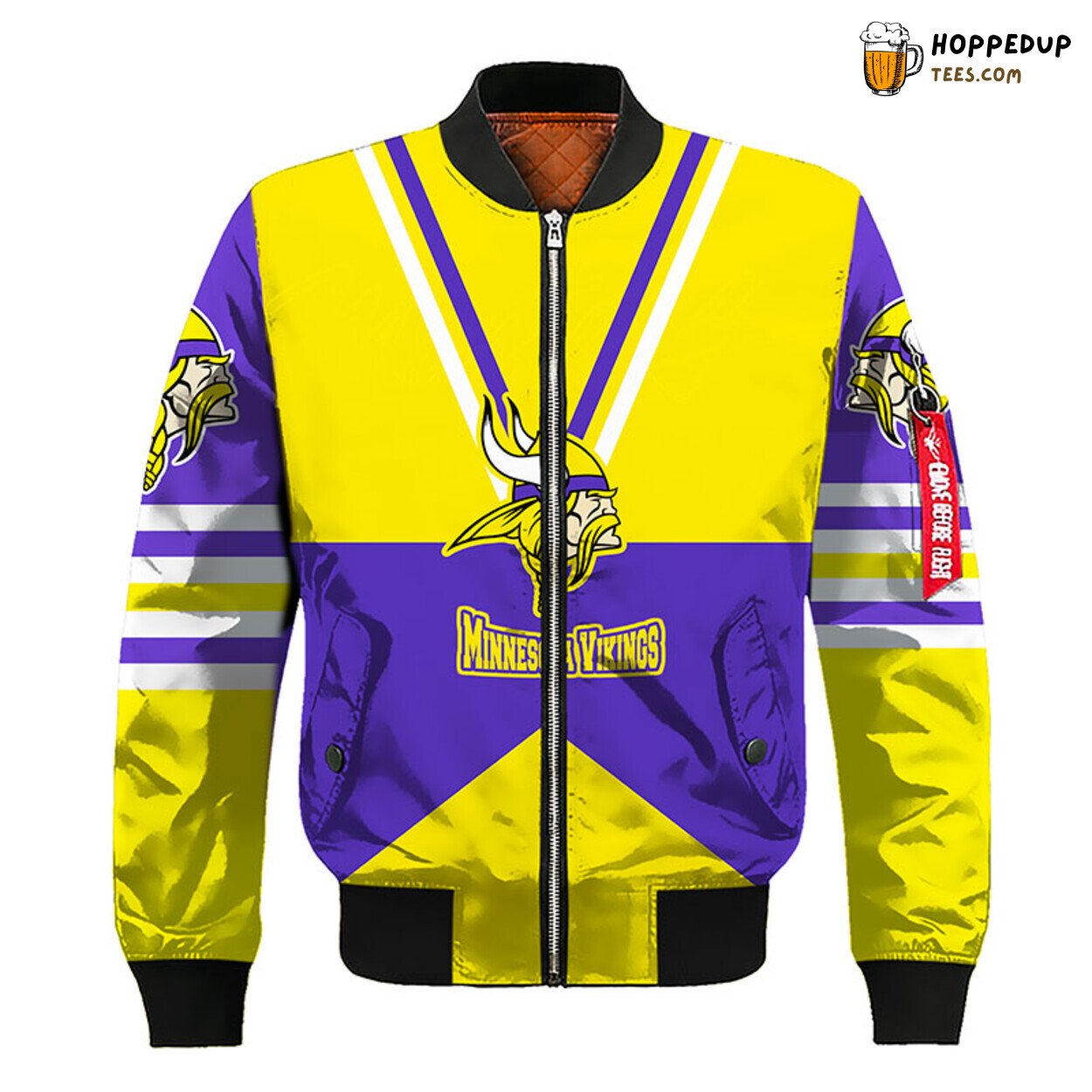 Minnesota Vikings NFL Distinct Yellow Bomber Jacket Signature