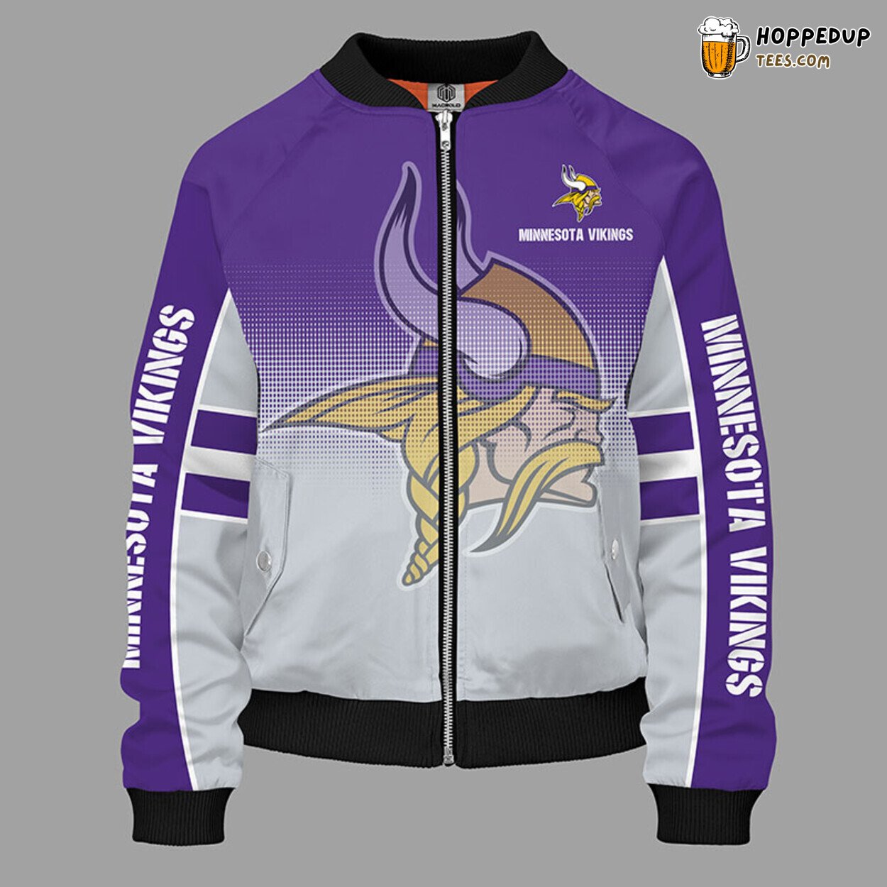Minnesota Vikings NFL Signature Bomber Jacket Violet Distinctive