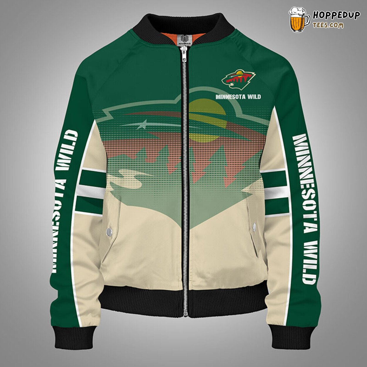 Minnesota Wild NHL Green Unisex Unique Bomber Jacket Stylish Themed Look