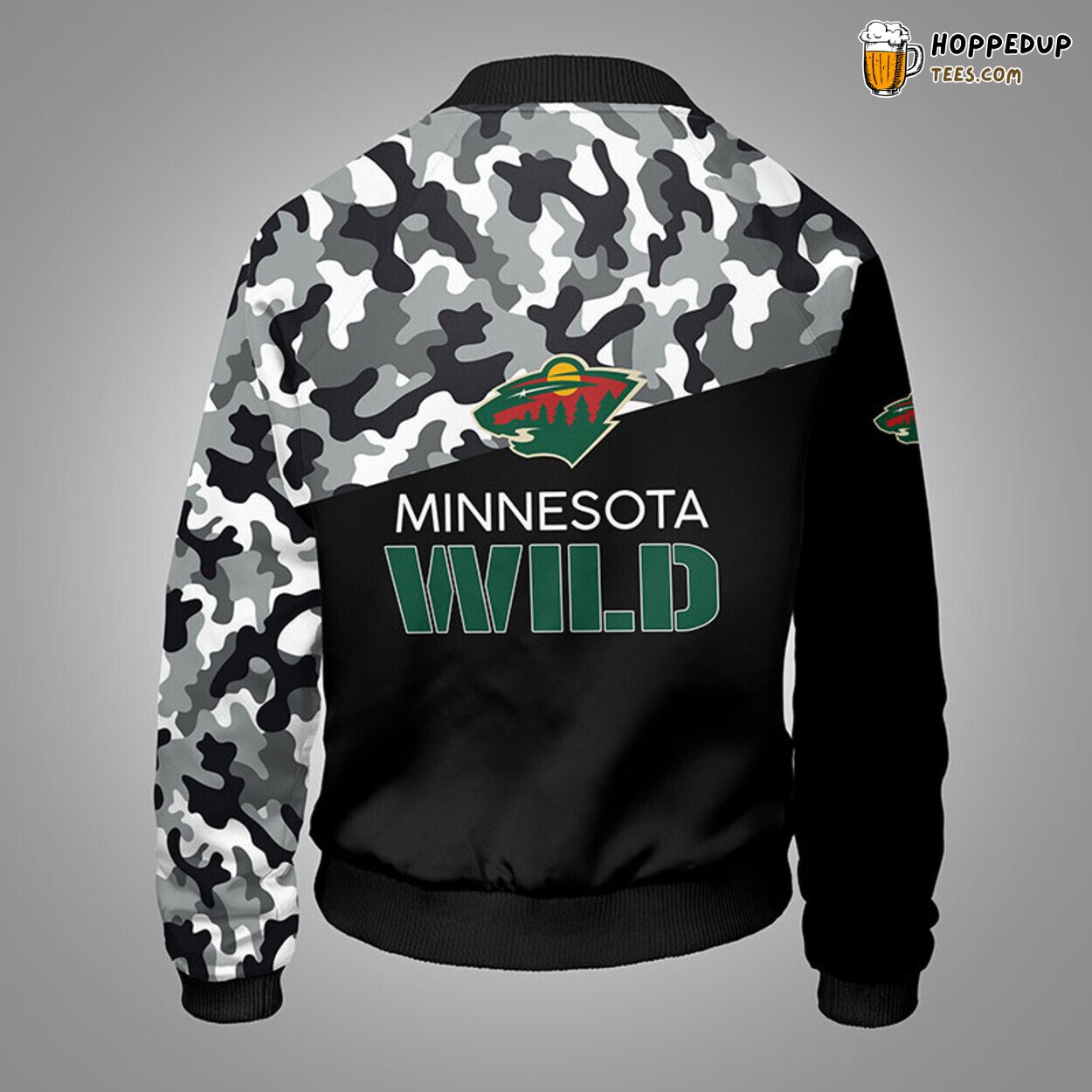Minnesota Wild NHL Unique Stylish Camouflage Green Bomber Jacket