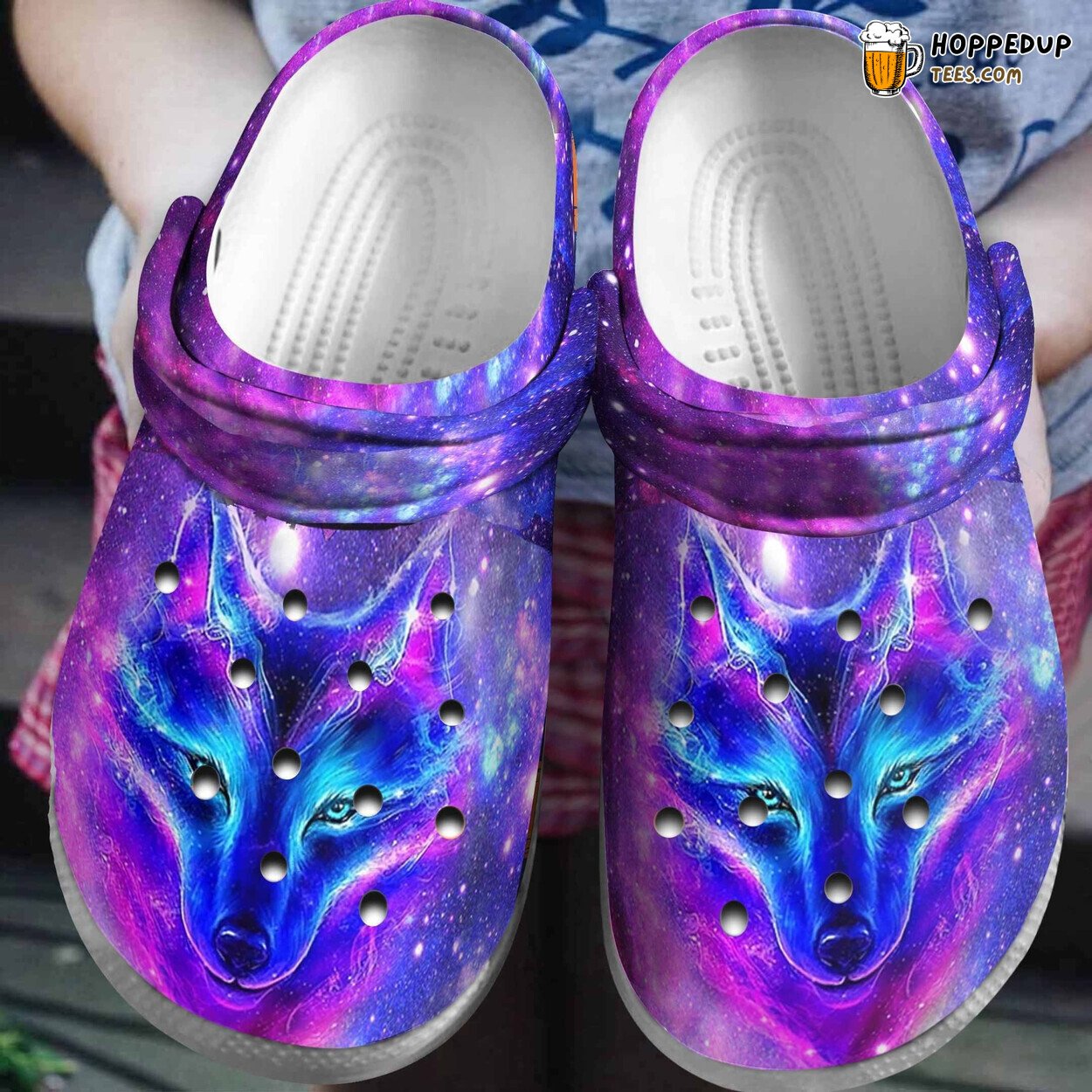 Miracle Blue Wolf Themed Comfortable Unique Birthday Gift Clogs