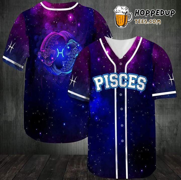 Miraculous Galaxy Zodiac Gift For Pisces Sign Baseball Tee Jersey Shirts 3D