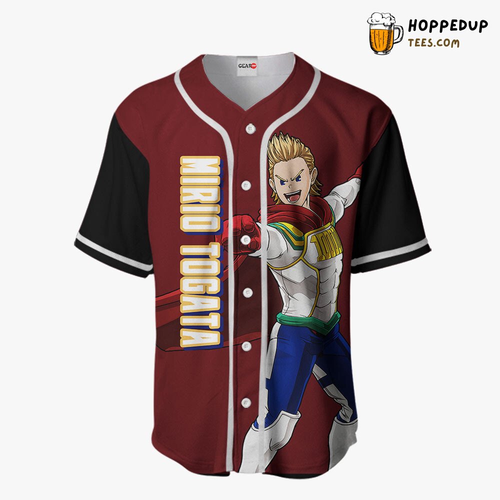 Mirio Togata Unique Distinctive Anime Baseball Jersey Design Collection Style