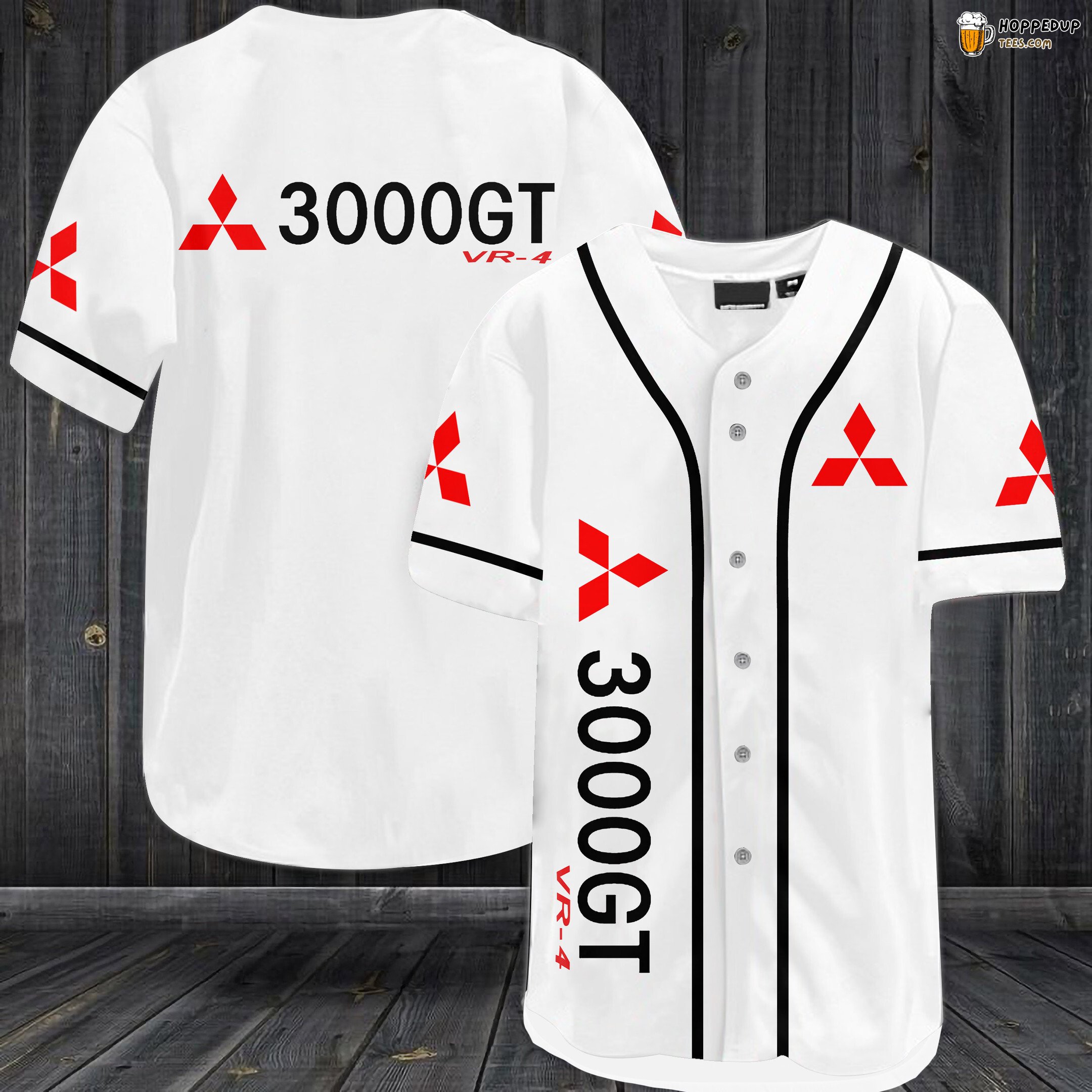 Mitsubishi 3000GT VR4 Baseball Jersey White Unisex Jersey Shirt