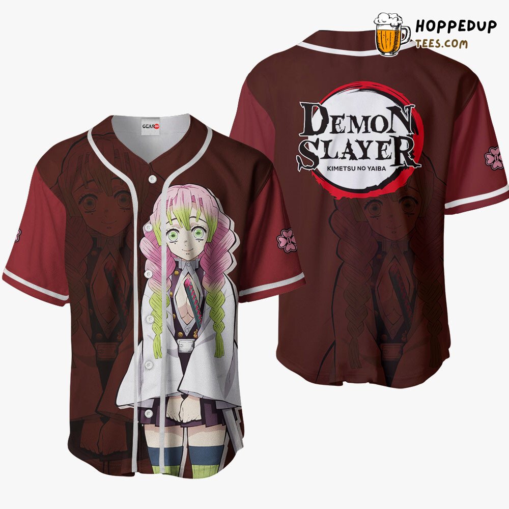 Mitsuri Kanroji Distinctive Unique Anime Baseball Jersey Design Collection Mitsuri Kanroji Distinctive Unique Anime Baseball Jersey Design Collection