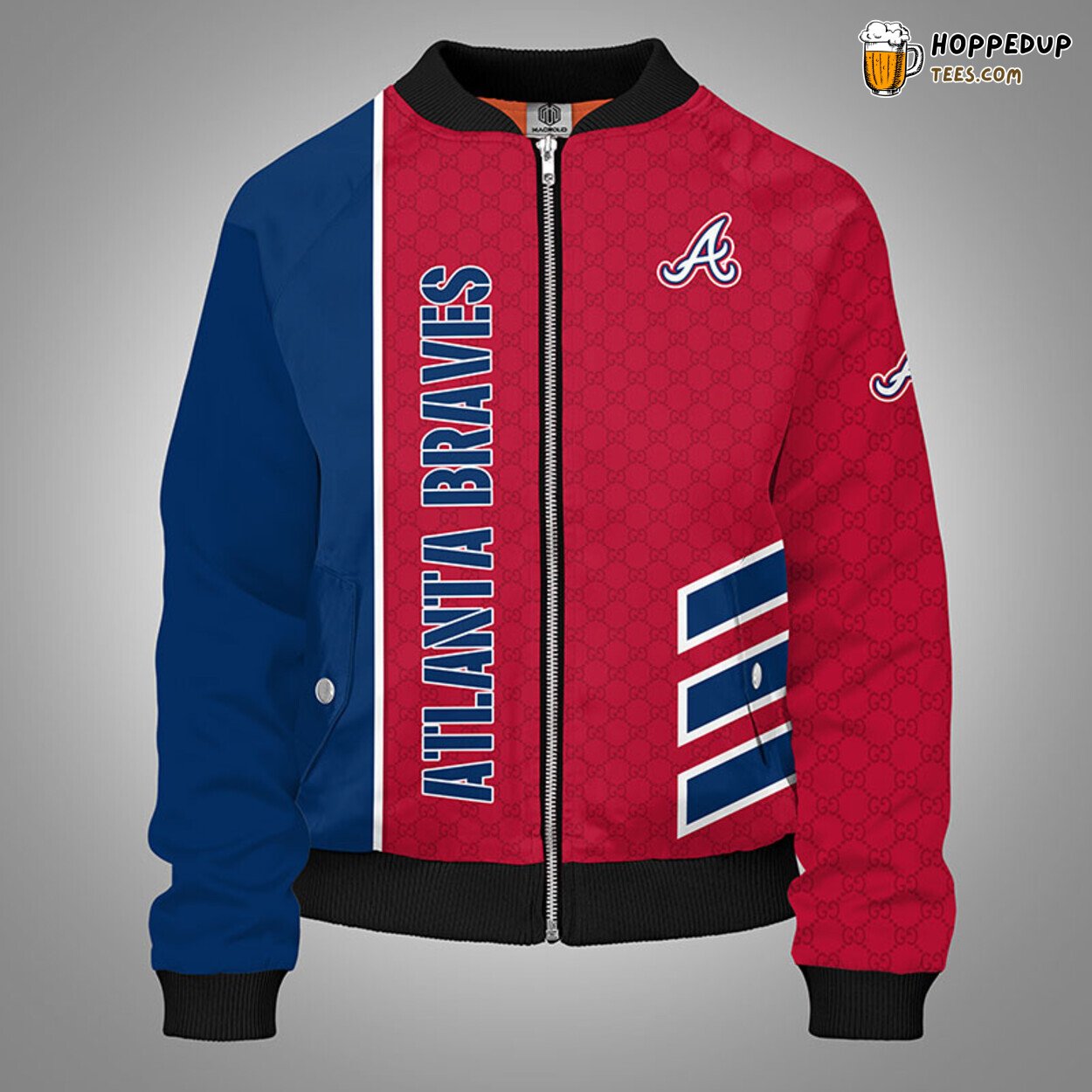 MLB Atlanta Braves Dual Red Blue Unique Bomber Jacket Design
