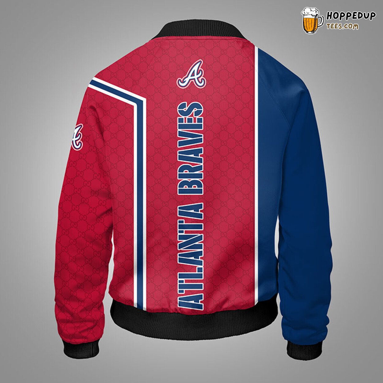 MLB Atlanta Braves Dual Red Blue Unique Bomber Jacket Design