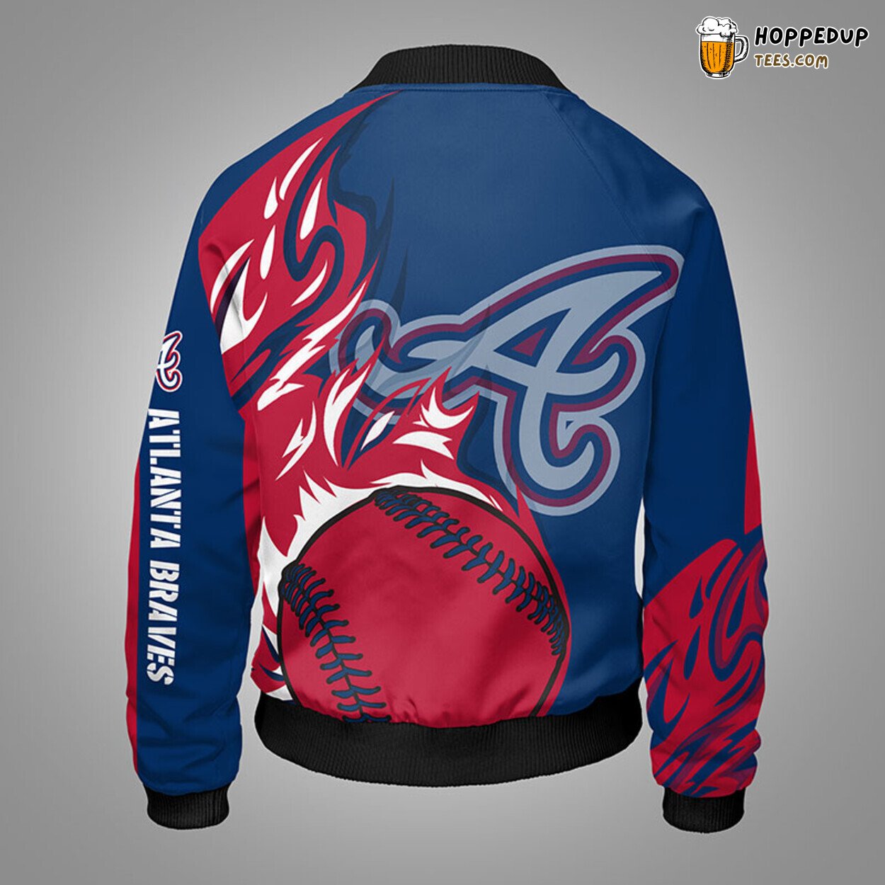 MLB Atlanta Braves Red Blue Unisex Premium Bomber Jacket Design