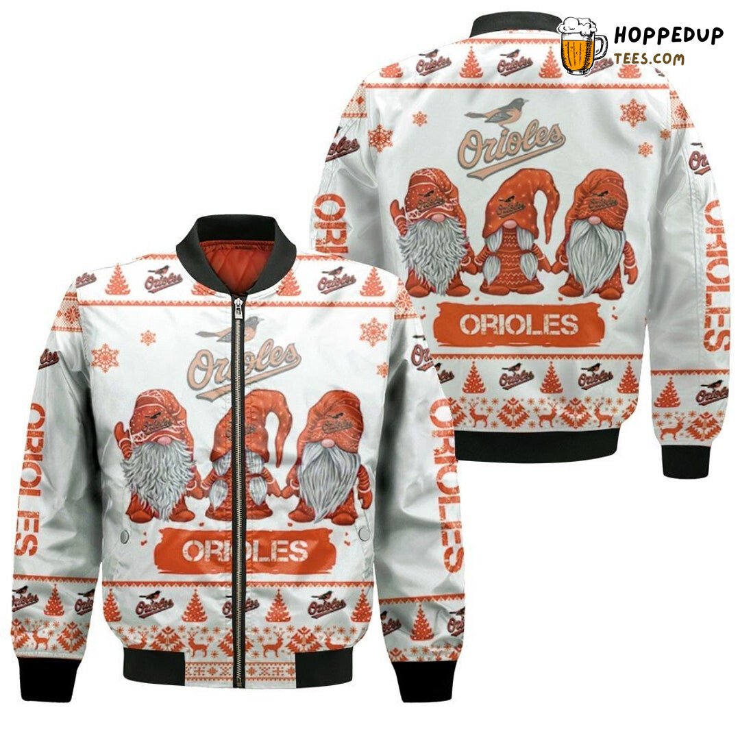 MLB Baltimore Orioles Orioles Ugly Christmas Bomber Jacket