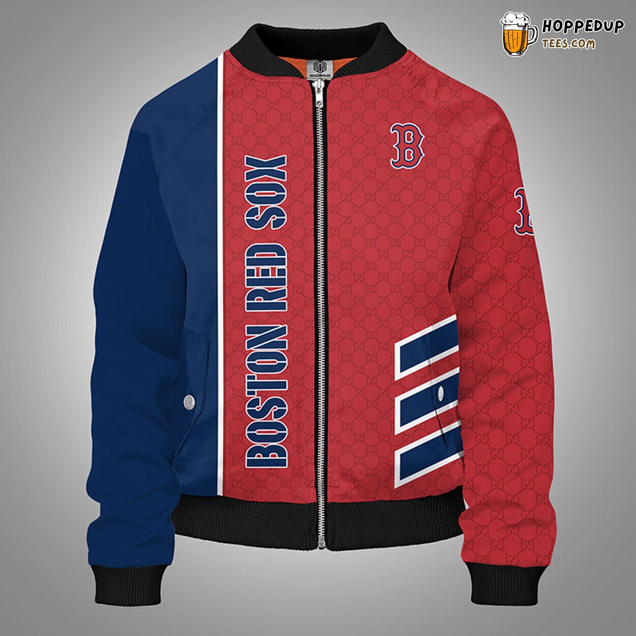 MLB Boston Red Sox Dual Red Blue Unique Bomber Jacket Design