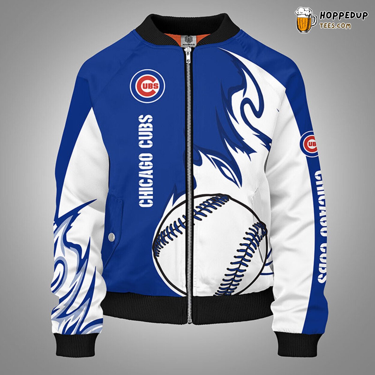 MLB Chicago Cubs Classic Blue Premium Bomber Jacket Design