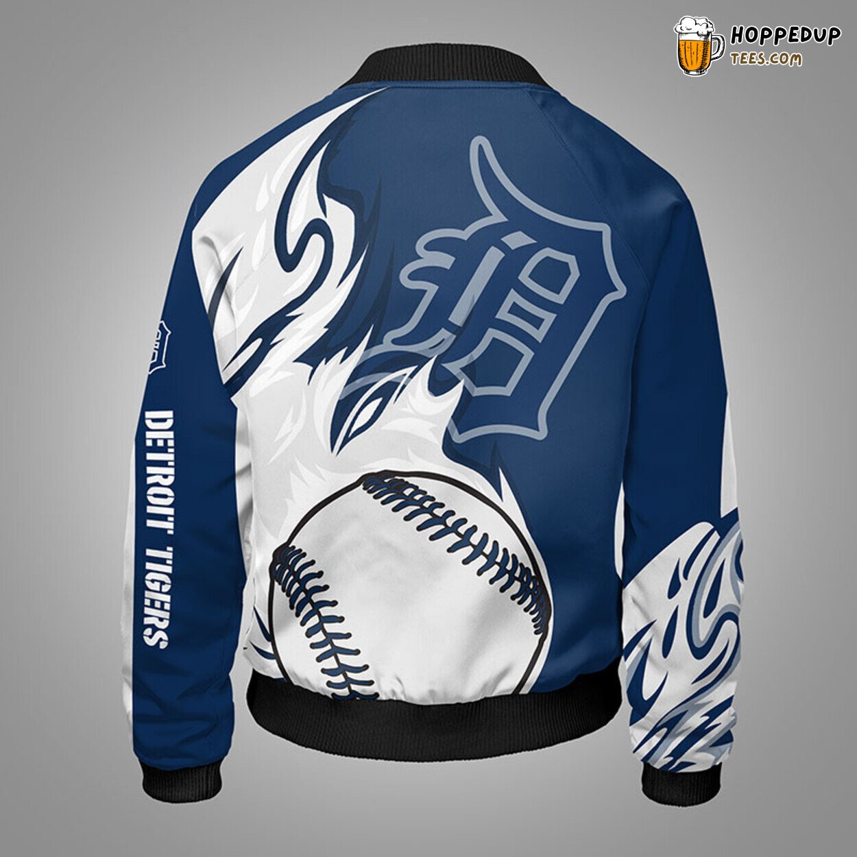 MLB Detroit Tigers Blue Unisex Premium Bomber Jacket Design
