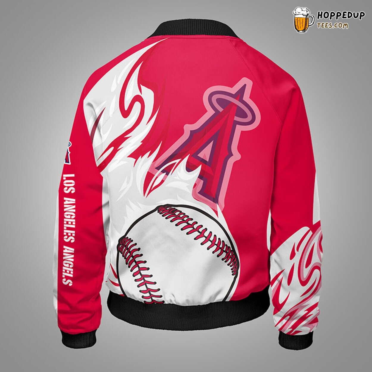 MLB Los Angeles Angels Premium Red Unisex Bomber Jacket Design