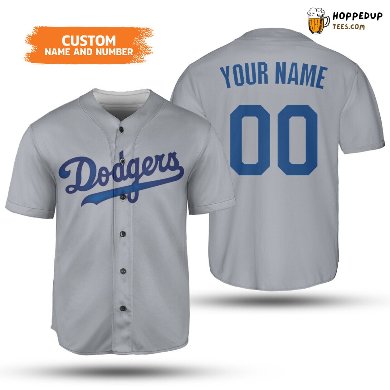 MLB Los Angeles Dodgers Custom Name Number Alternate Gray Baseball Jersey Unisex Shirt