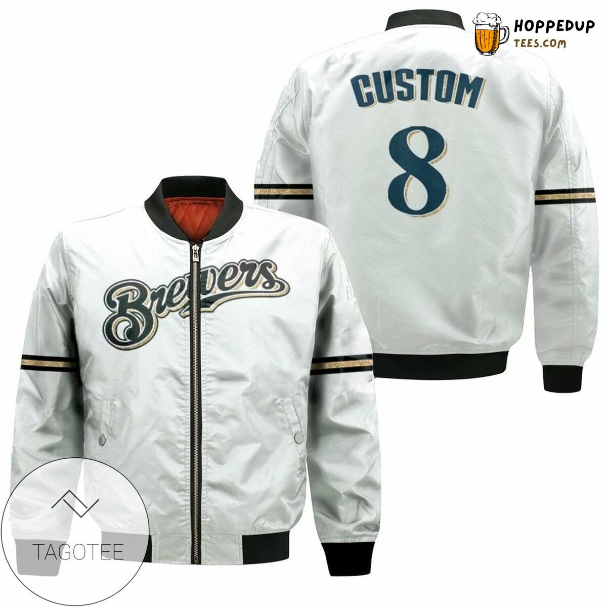 MLB Milwaukee Brewers Ryan Braun Custom Name Bomber Jacket