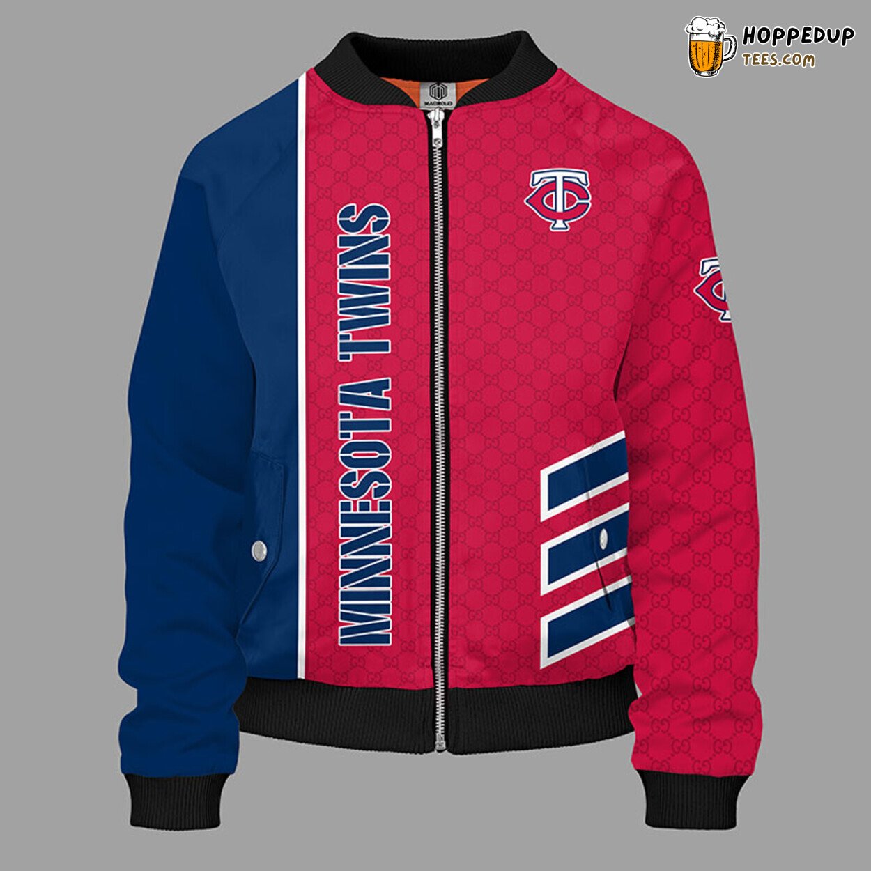 MLB Minnesota Twins Dual Blue Red Unique Bomber Jacket Design