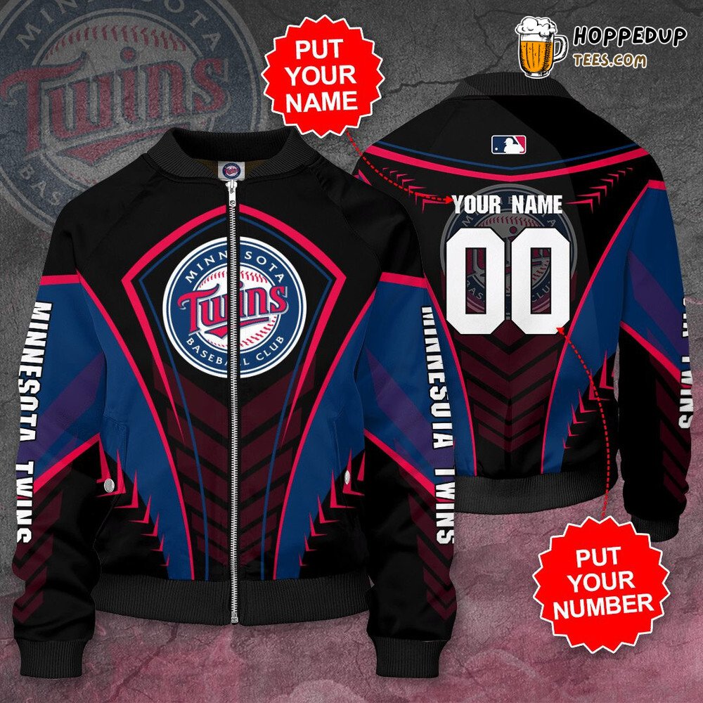 MLB Minnesota Twins Unique Name Number Custom Bomber Jacket