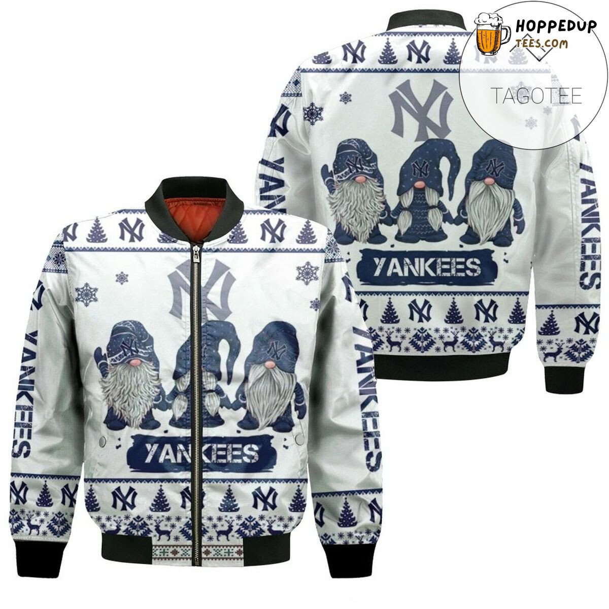 MLB New York Yankees Christmas Gnomes Bomber Jacket