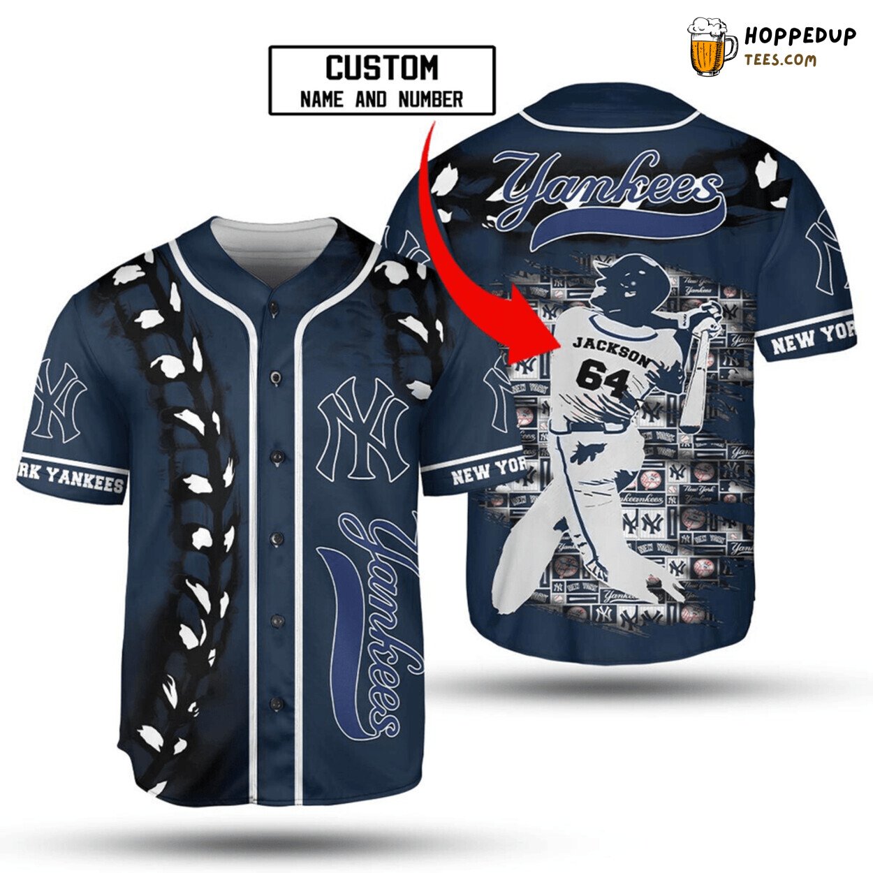 MLB New York Yankees Custom Name Number Tribute Unisex Baseball Jersey Shirt