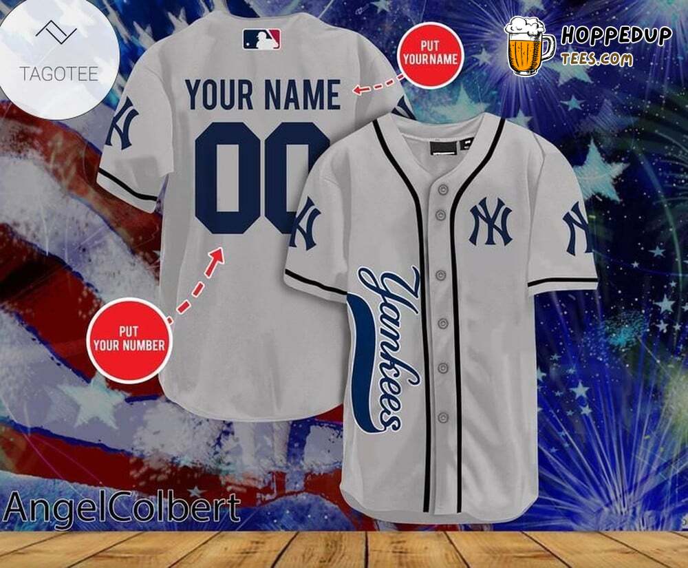 MLB New York Yankees Custom Name Number Version Tribute Unisex Baseball Jersey Shirt