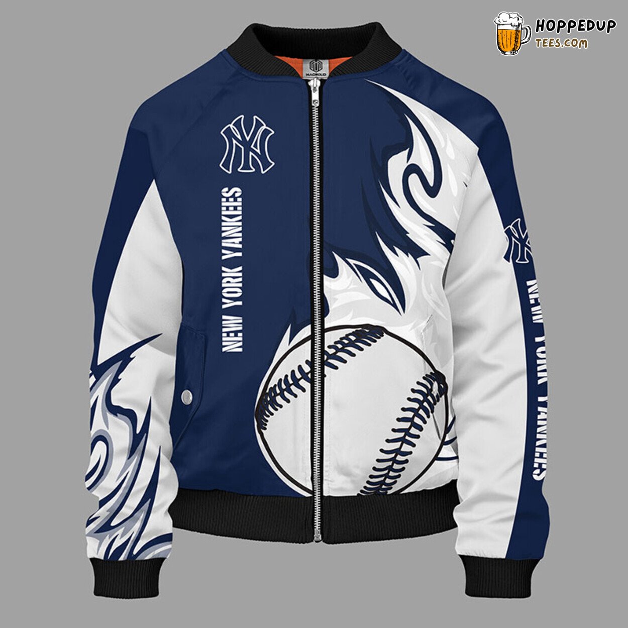 MLB New York Yankees Unisex Blue Premium Bomber Jacket Design