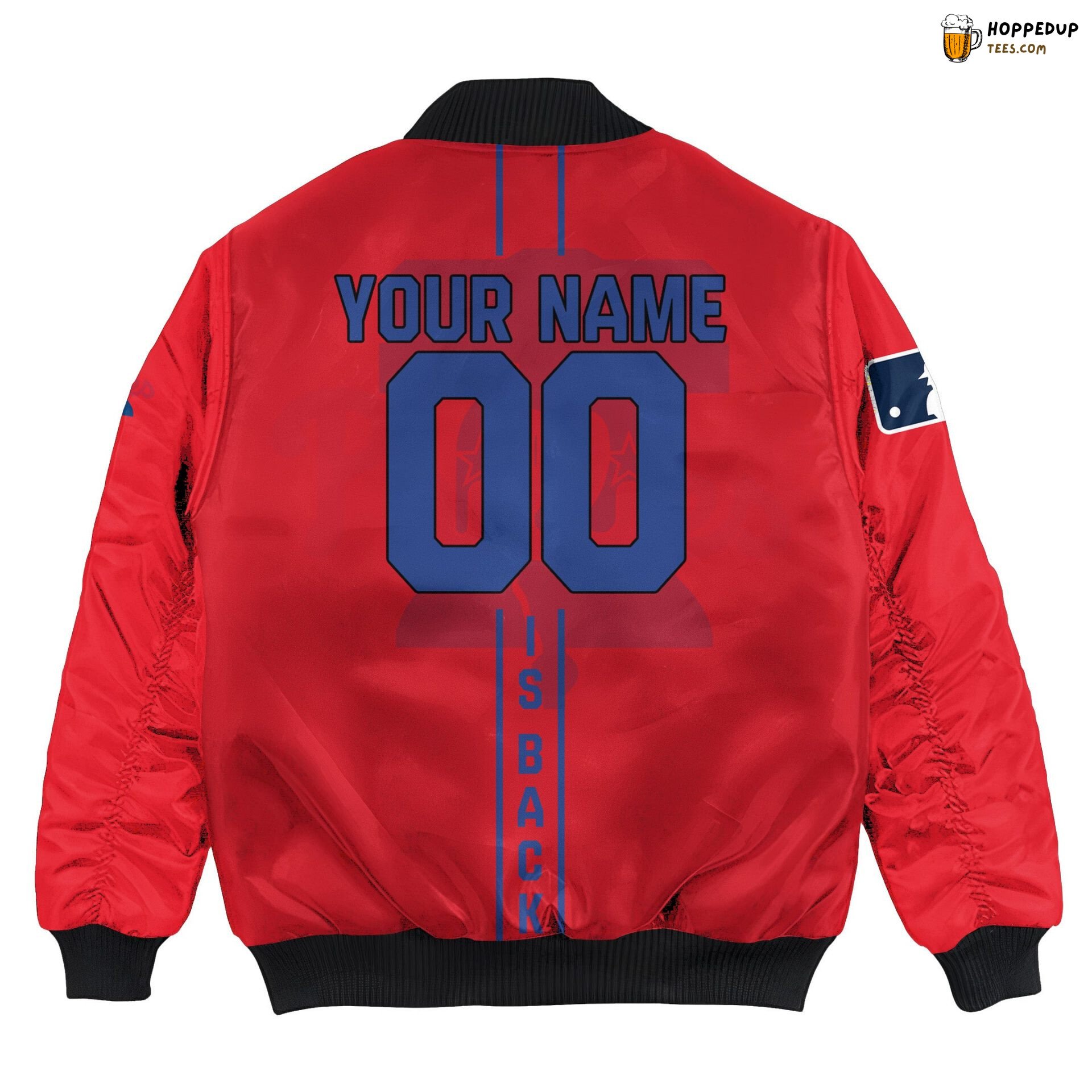 MLB Philadelphia Phillies Custom Name Number Red Bomber Jacket