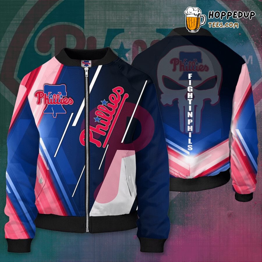MLB Philadelphia Phillies Statement Bomber Jacket Red Edition
