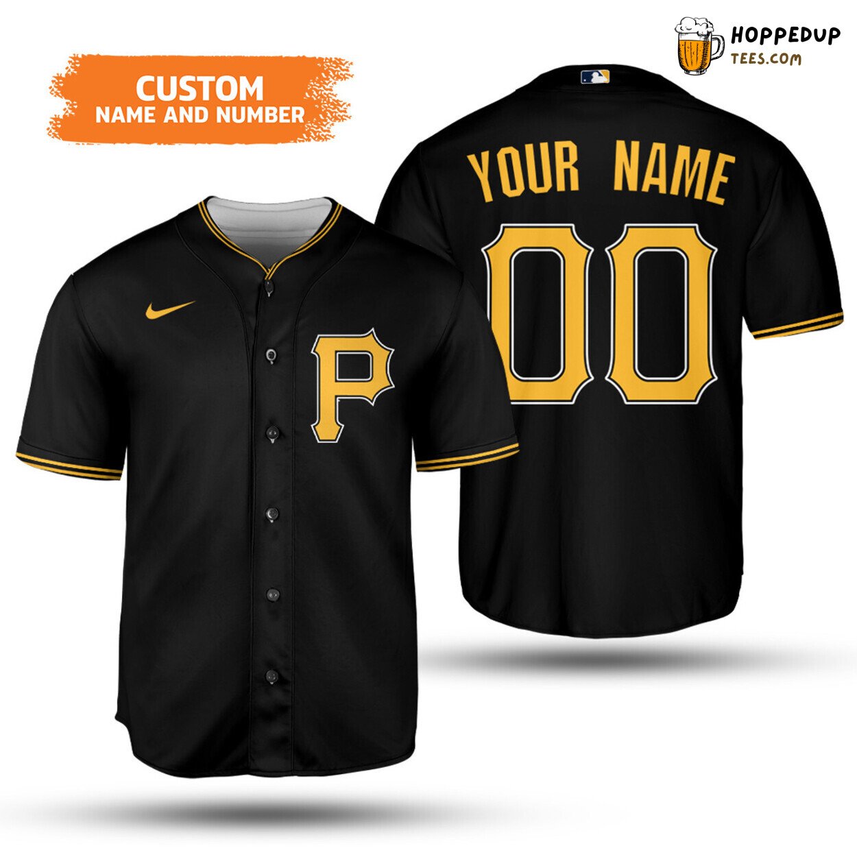 MLB Pittsburgh Pirates Custom Name Number Black Alternate Jersey Baseball Jersey Unisex Shirt