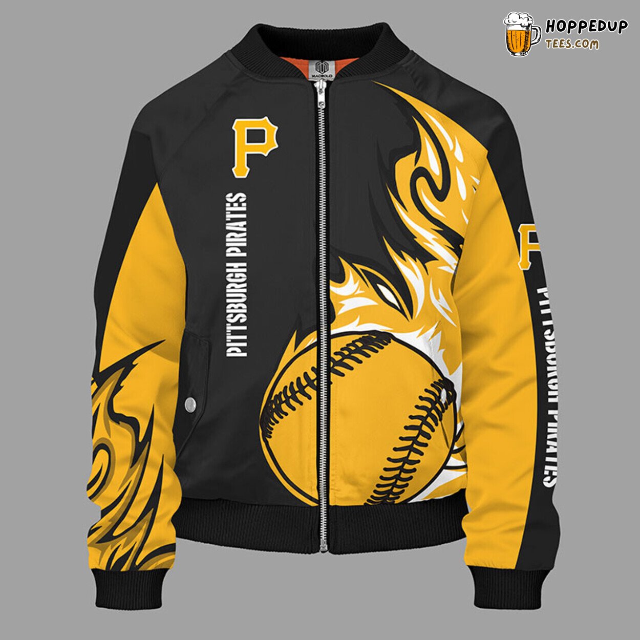 MLB Pittsburgh Pirates Premium Yellow Unisex Bomber Jacket Design