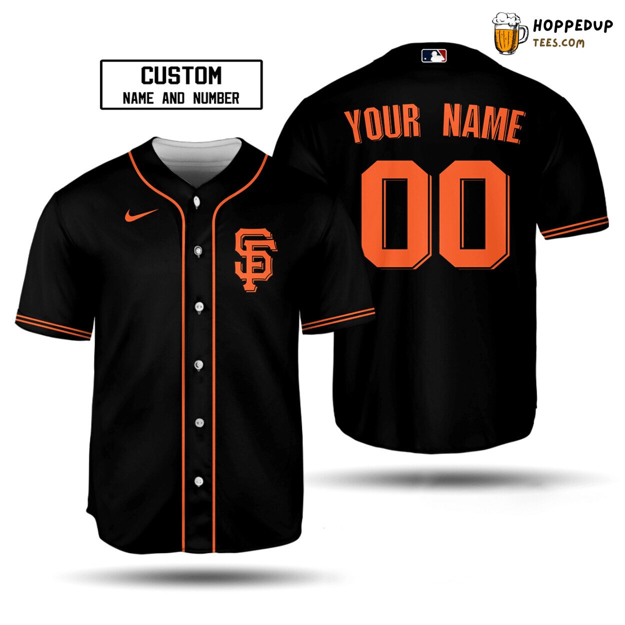 MLB San Francisco Giants Custom Name Number Black Alternate Jersey 2020 Baseball Jersey Unisex Shirt