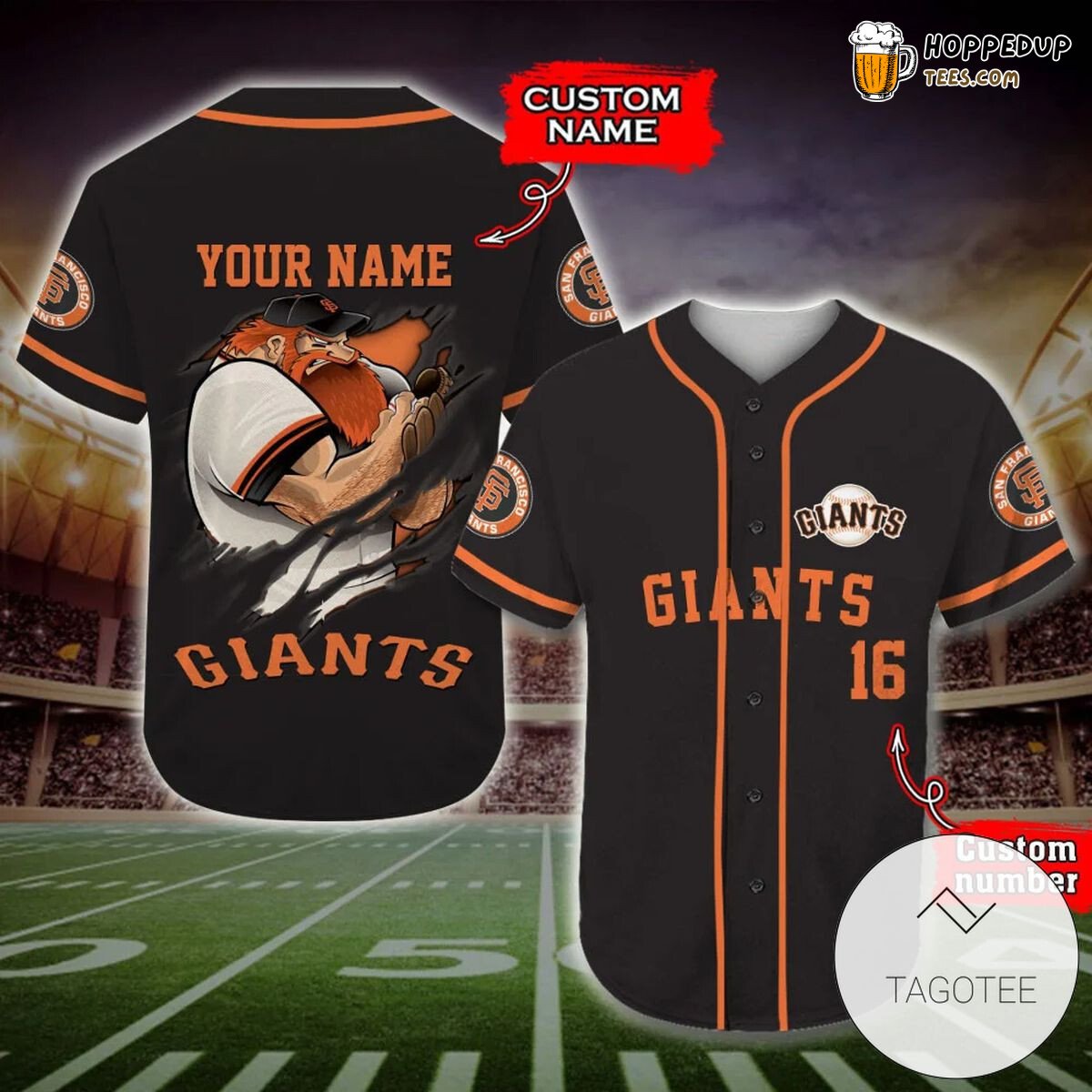 MLB San Francisco Giants Unisex Baseball Jersey Name Customized