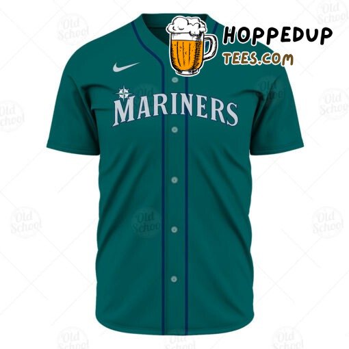 MLB Seattle Mariners Custom Name Number Alternate Jersey Aqua Baseball Jersey Unisex Shirt