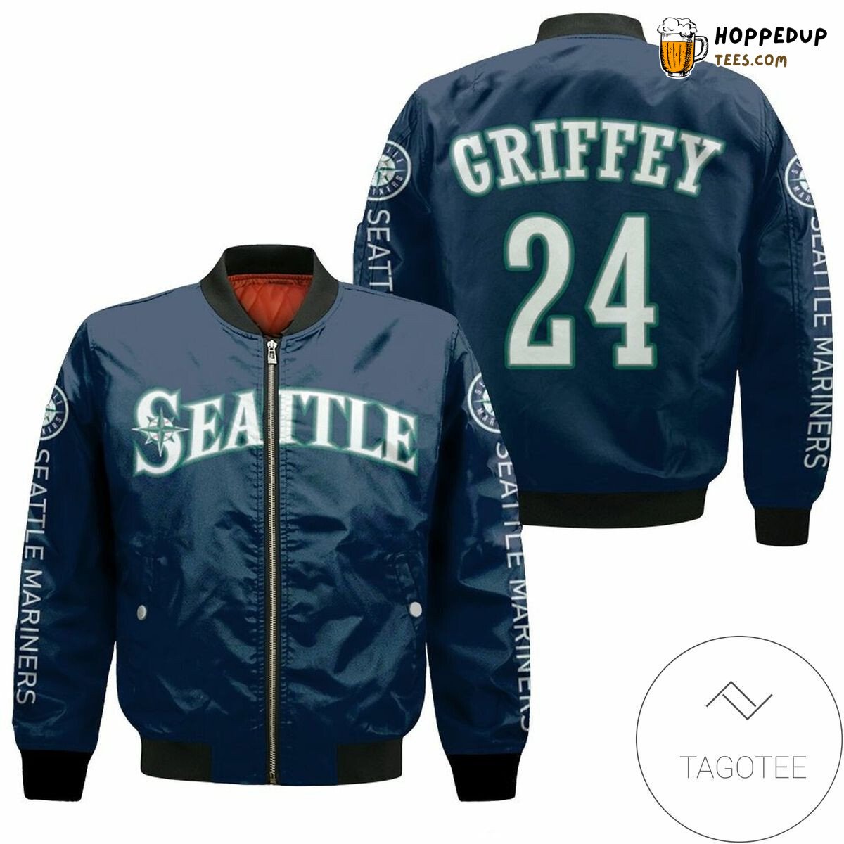 MLB Seattle Mariners Griffey Navy Bomber Jacket