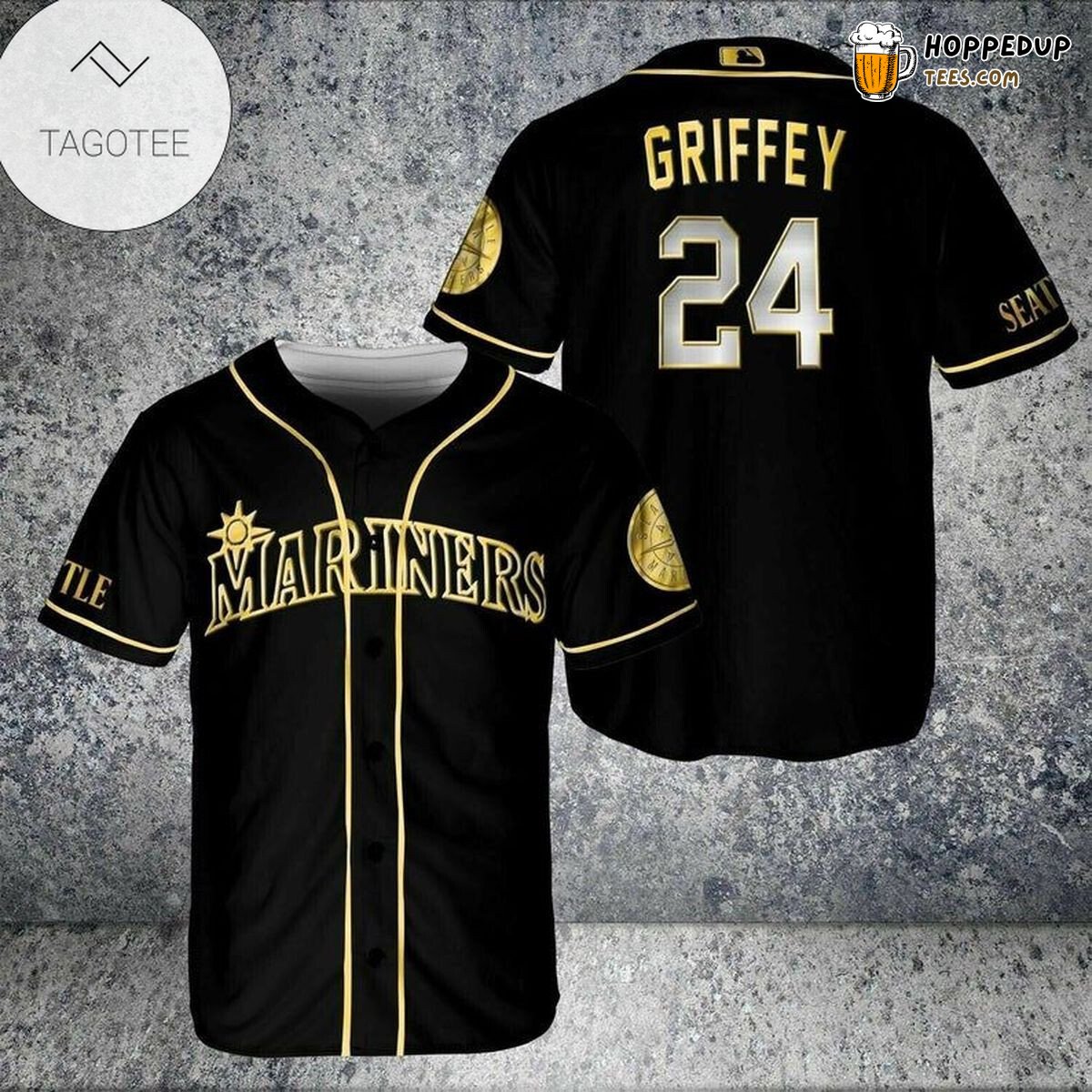 MLB Seattle Mariners Ken Griffey Black Baseball Jersey Unisex Shirt